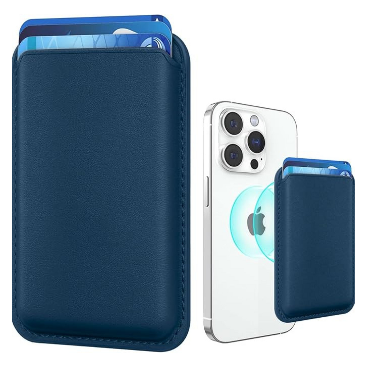 Magnetic Leather Card Holder Wallet – Slim & Secure