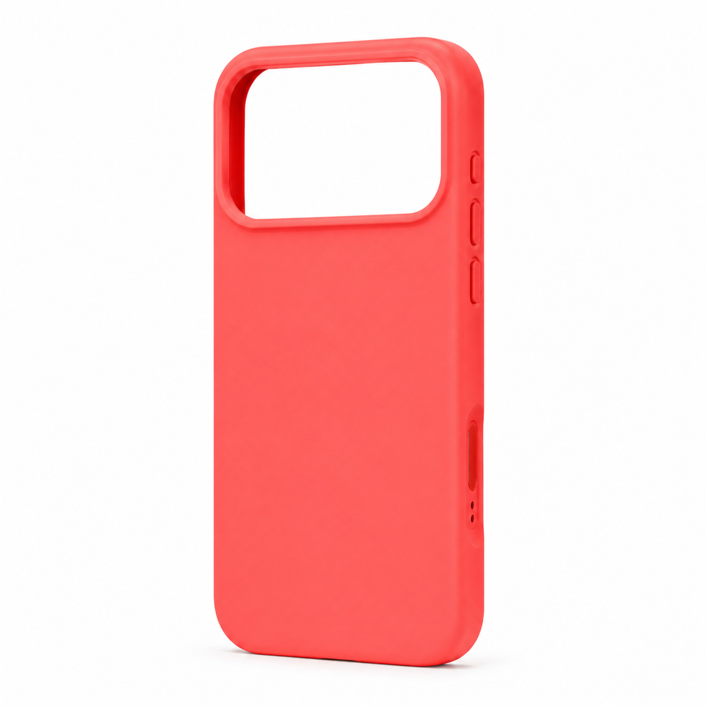 Coral Pink Silicone Cover for iPhone 17 Pro & 17 Pro Max