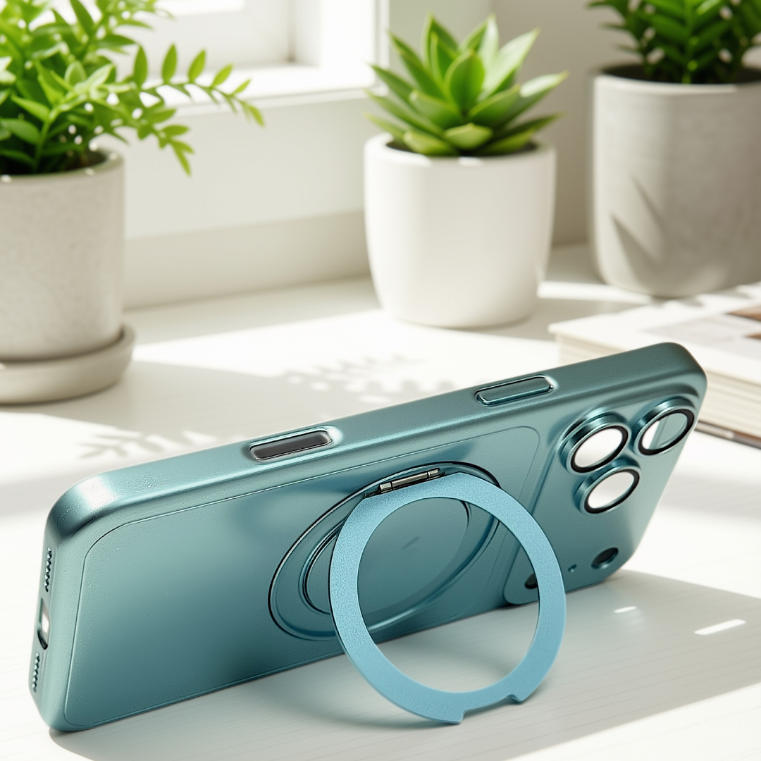 Glacier MagSafe Case with Built-In Ring Stand for iPhone 18 Pro|18 Pro Max|17 Pro|17 Pro Max