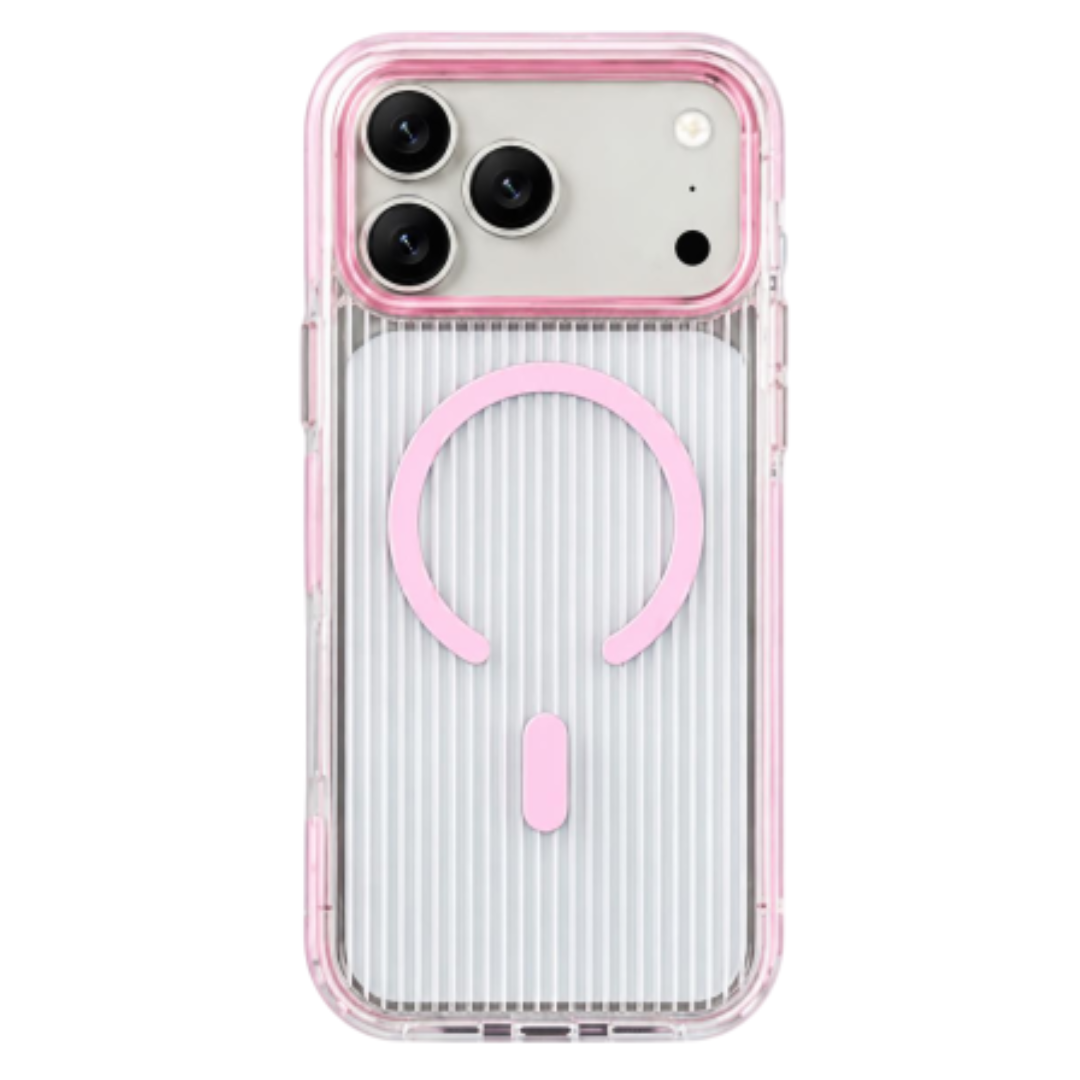 Crystal Clear Ribbed MagSafe Case for iPhone 18 Pro, 18 Pro Max, 17 Pro & 17 Pro Max