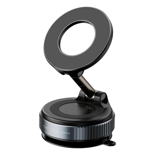 Vacuum Suction Magnetic Car Phone Mount – Black