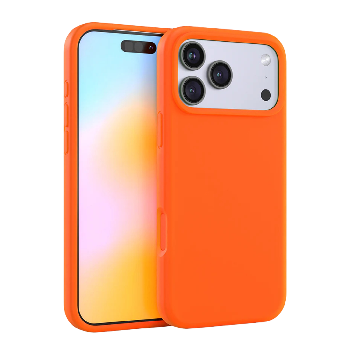 Premium Orange Silicone Case for iPhone 17 Series