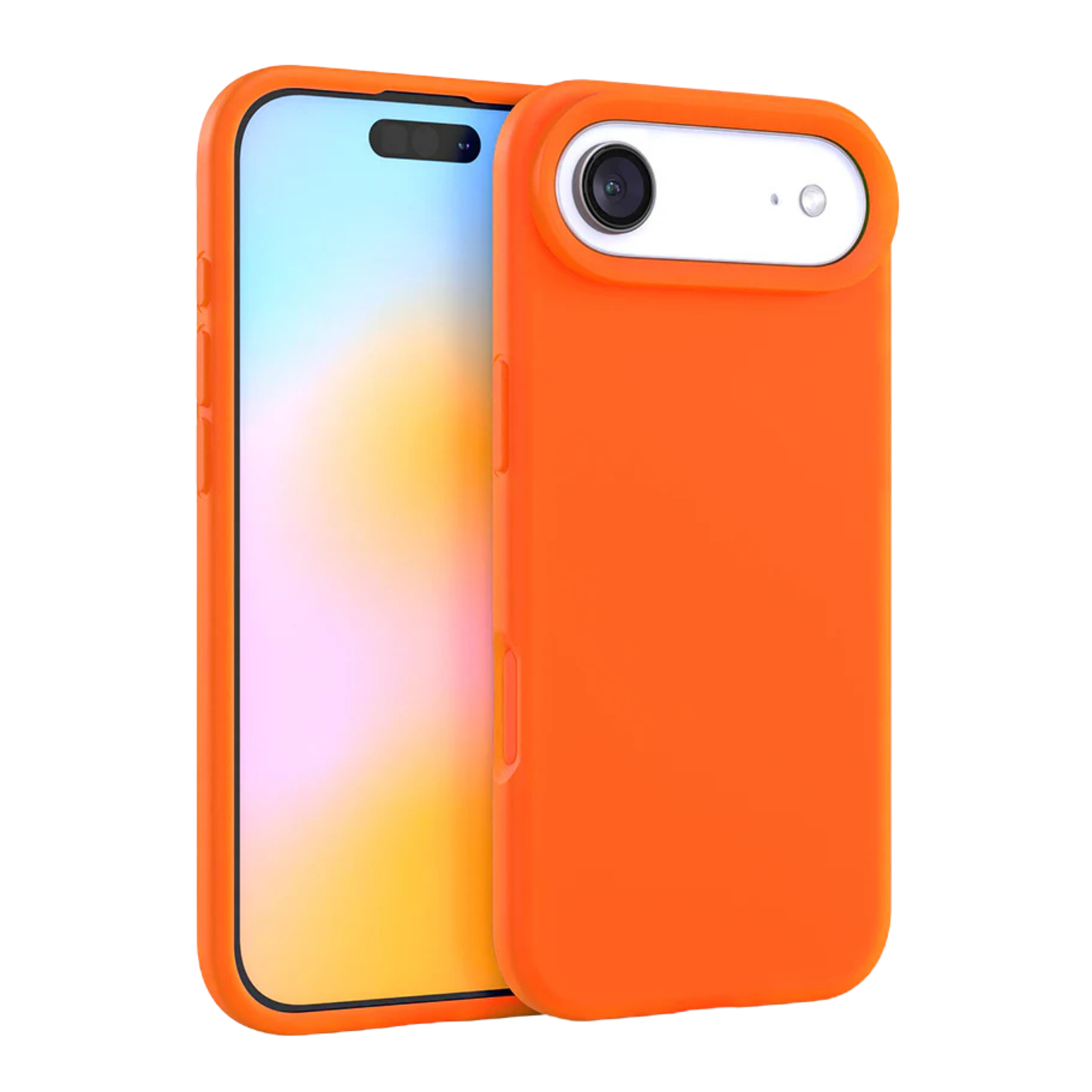 Premium Orange Silicone Case for iPhone 17 Series