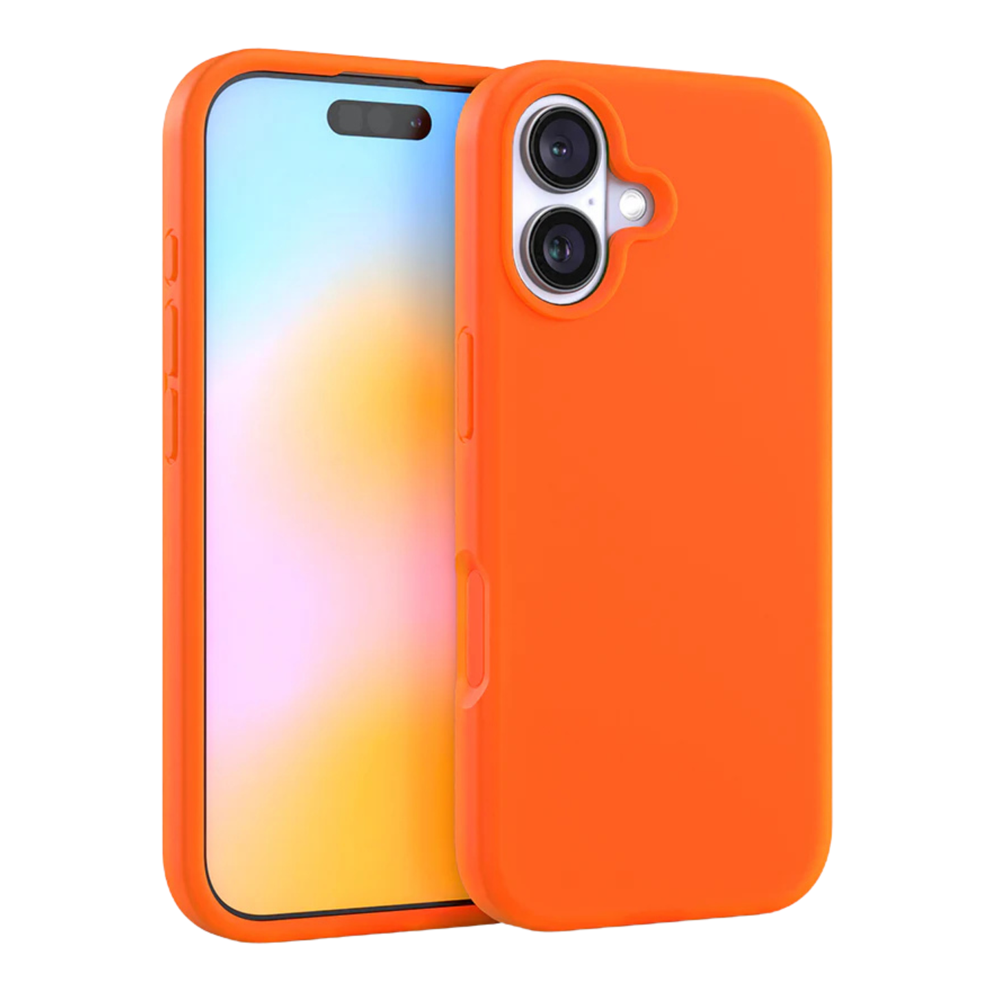 Premium Orange Silicone Case for iPhone 17 Series