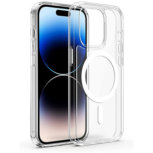 iPhone Clear Hard Magnetic Case with IC – MagSafe Compatible