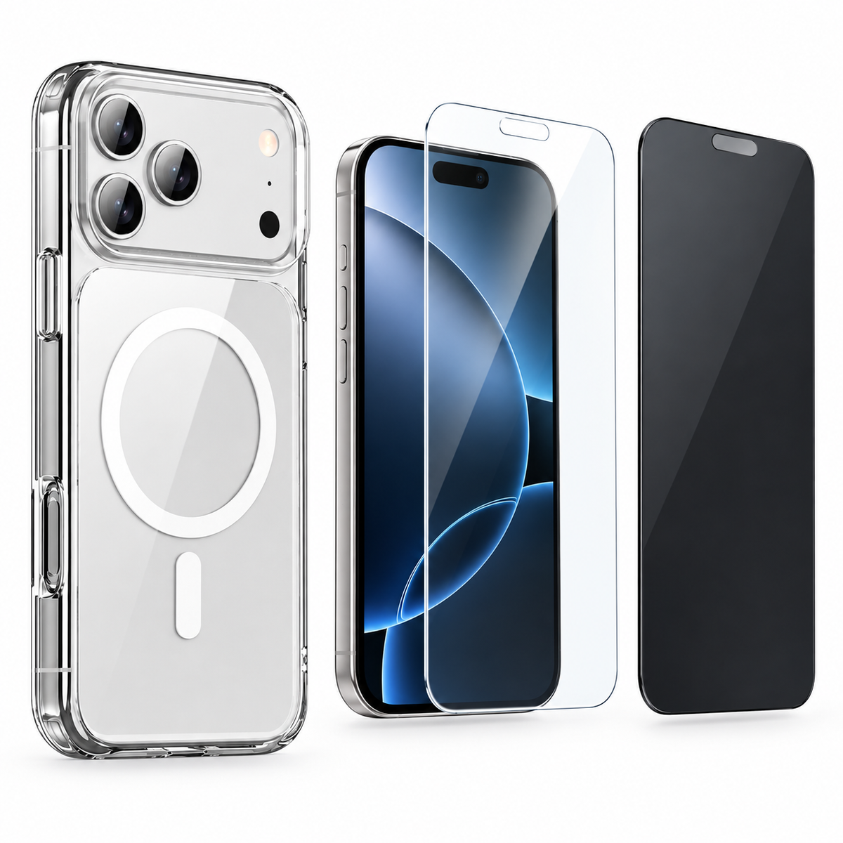 3-in-1 ProtectTrio | MagSafe Case + Clear SG + Privacy SG