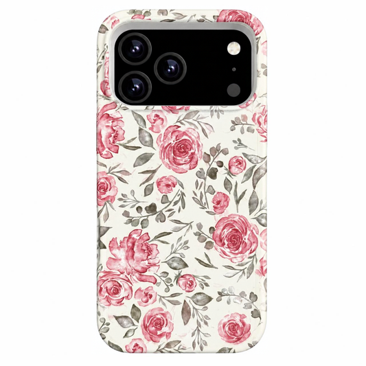 Floral Soft-Touch Protective Case – Floral Red