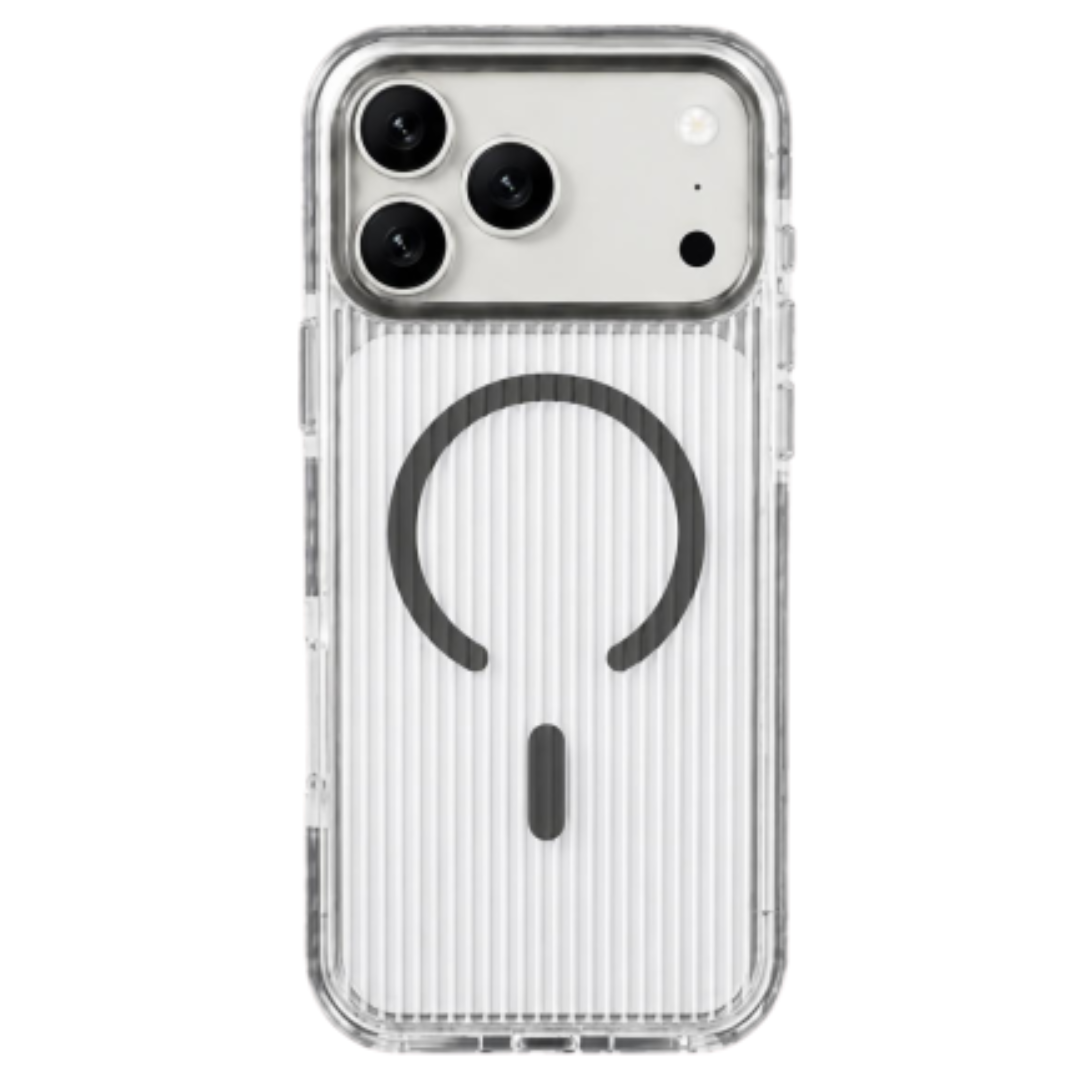 Crystal Clear Ribbed MagSafe Case for iPhone 18 Pro, 18 Pro Max, 17 Pro & 17 Pro Max