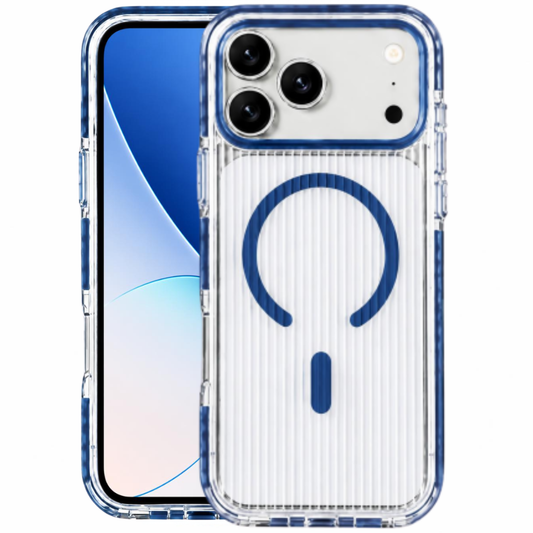 Crystal Clear Ribbed MagSafe Case for iPhone 18 Pro, 18 Pro Max, 17 Pro & 17 Pro Max